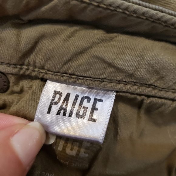 PAIGE Jolie Cargo Vintage Green Ivy Jeans size 28 - Picture 9 of 12